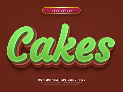 Cakes Text Effect layers