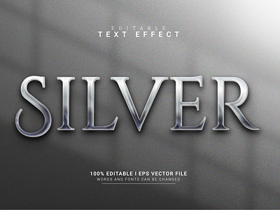 Silver Text Effect word art