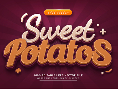 Sweet Potatos Text Style Effect word art