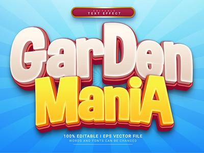 Garden Mania Text Effect