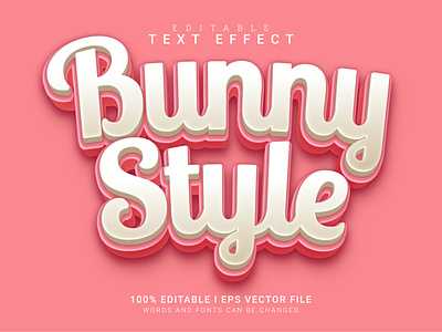 Bunny Style Text Effect letter design