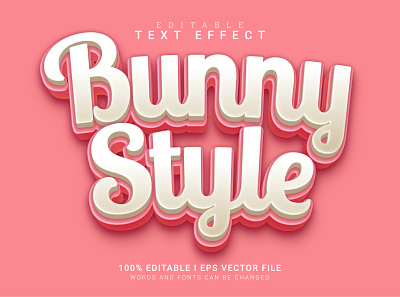 Bunny Style Text Effect letter design