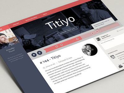Värvet design interface layout podcast radio responsive streamin ui website