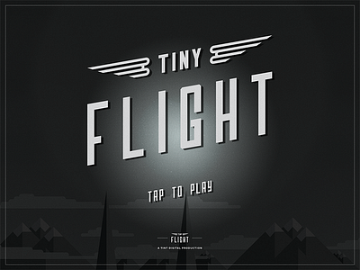 Tiny flight Splash 1940s logo noir retro splash