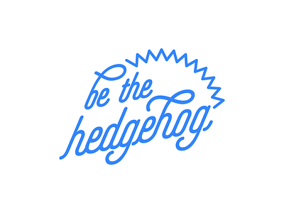 be the hedgehog brand design hedgehog illustration logo merchandise type typography