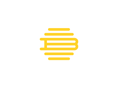 B Hive b bee brand hive logo marque yellow