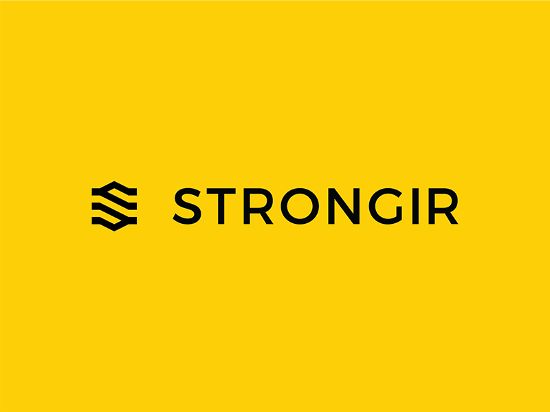 Strongir brand branding fitness health icon logo marque sport symbol