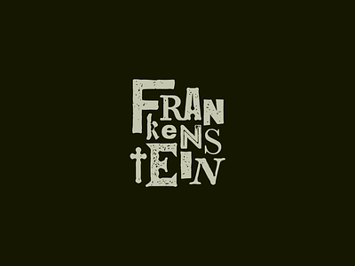 Frankenstein logo brand branding design frankenstein halloween horror identity illustration logo marque typography