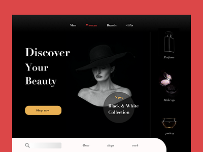 Beauty webshop web design app app design app designer beauty design illustration shop shopping sketch ui ux vector web design webdesign webshop website concept