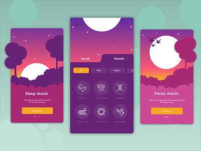 Calm before sleep app design