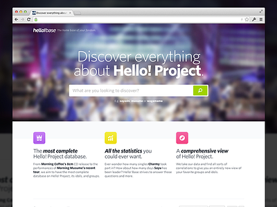 Discover Everything hello! base homepage