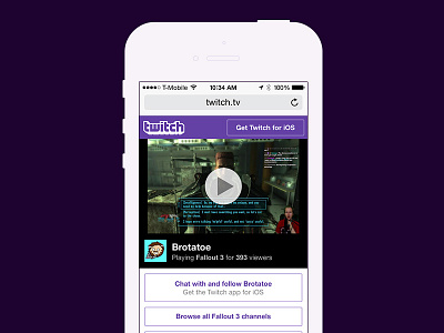 Twitch's New Mobile Web Channel Page