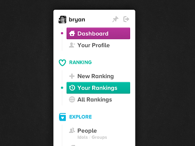 Simple Navigation hello! ranking navigation profile sidebar