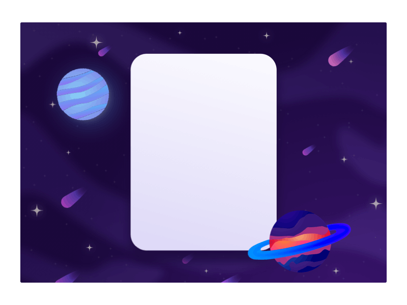 Sign up form - Daily UI #01 animation daily ui form galaxy illustration space ui web