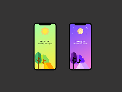 Day and Night adobe adobexd adobexduikit animation app app design application branding date flat design font icon illustration iphone app development logo photo app time ui ux weather