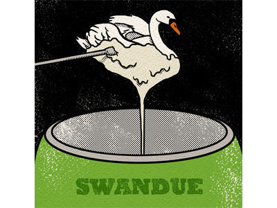 Swandue alex despain fondue illustration swan