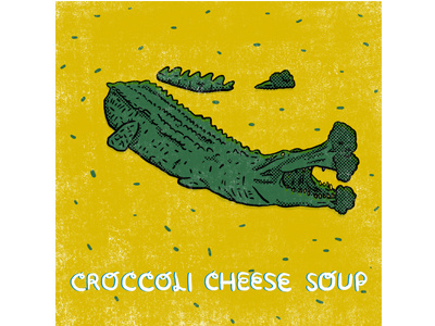 Croccoli Cheese Soup broccoli cheese crocodile illustration soup