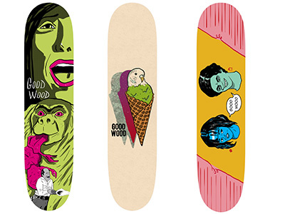 Good Wood Skate Decks alex despain design good wood illustration skateboard