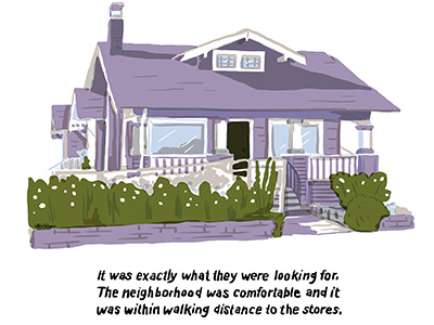 Purple House alex despain home illustration portland purple house
