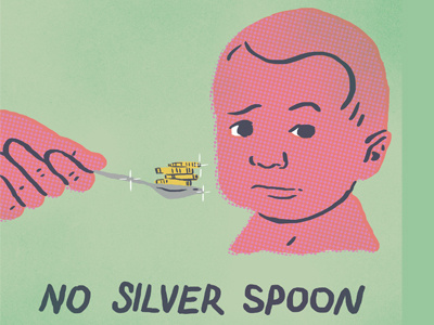 No Silver Spoon alex despain baby feed gold illustration illustrator