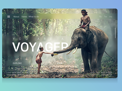 voyager traveling website UI design brand design design karim rihan ui userinterface web ui design webdesign