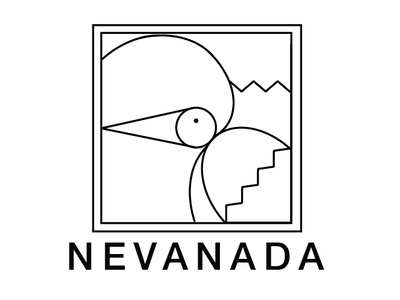 Nevanada logo - cosmetic brand bird black and white black and white logo cosmetic packaging cosmetics cosmetology graphic design line art logo logo 2d logo design minimalist logo