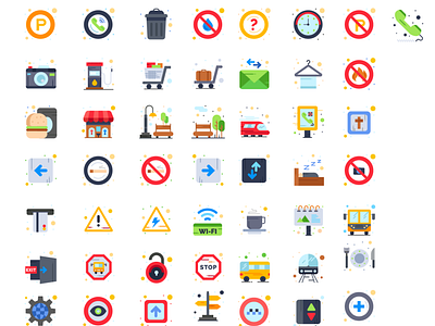 Public Signs Icon set