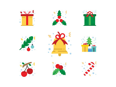 Merry Christmas Flat Icons 2020 celebration christmas evening free icon happy new year icon icons merry merry christmas new year 2020 new year party vector xmas