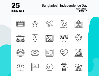 Bangladesh Independence Day Icon Set bangla bangladesh icon icons symbol vector