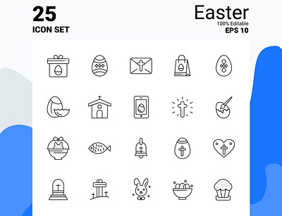 Easter Holiday Icon set