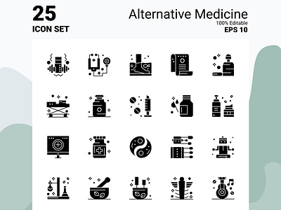 Alternative Medicine 25 Icon Set