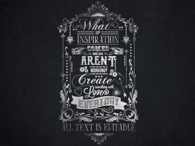 What If Inspiration Print's Chalkboard Typography