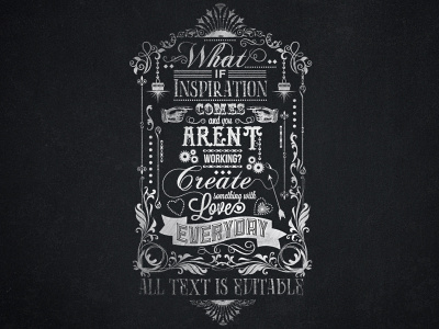 What If Inspiration Print's Chalkboard Typography