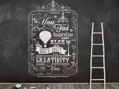 Typography Chalkboard Print 2 black blackboard chalk chalkboard chalkboard illustration chalkboard typography illustration print typography vector vector chalkboard white