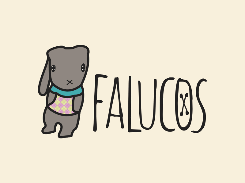 Falucos Logo craft crazy design farrapos logo logo design malucos pet rabbit socks