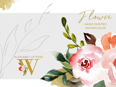 Rustic Watercolor Flower Clipart botanical boutique branding clipart feminime floral floral clipart flower clipart icon identity illustration logo stylish watercolor watercolor floral set watercolor flowers web website wedding wreath