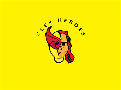 Geek Heroes character design illustration logo logodesign logotype simple logo vector