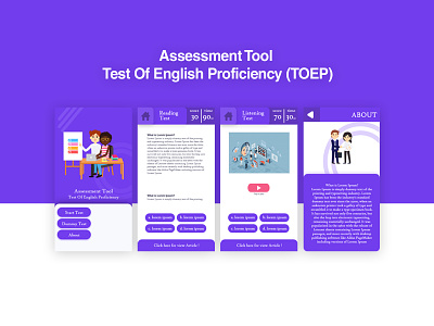 Aplication Test Of English Proficiency (TOEP) android app android app design app ui
