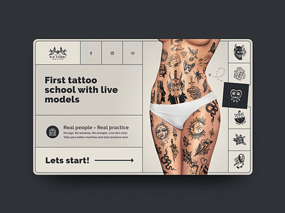 Tattoo school concept