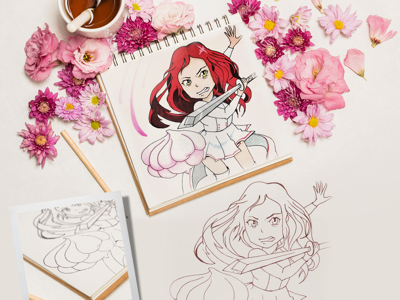 Marshmallow girl warrior by Ann Ostapchuk on Dribbble