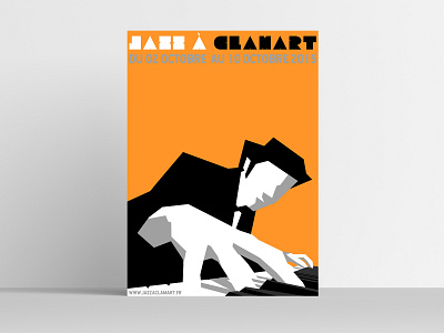 Jazz à Clamart 2015 poster art deco geometic jazz minimalism music poster