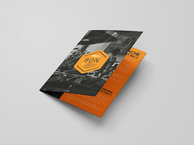 Bon Et Bio bi-fold brochure bi fold bi fold brochure brochure flyer restaurant