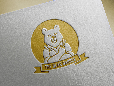The Bear Barber identity barber brand branding cosmetic identity logo logotype