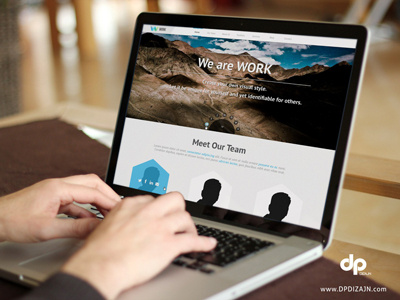 Work Dribbble design one page parallax web