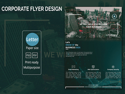 Corporate Flyer Design 300dpi best concept black branding business businessflyer clean cmyk corporate creative design flyer desing flyer template latter size layered logo multipurpose print design psd services