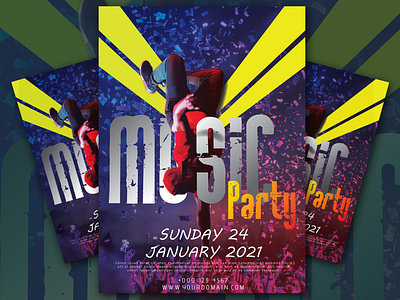 Music Event Flyer 300dpi ai flyer awesome flyer best concept best event flyer cmyk colorful creative creative concept dance event flyer event gorgeous gradient illustration music flyer music party pary flyer print ready white yellow