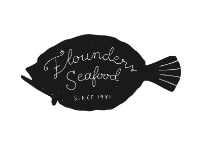 Flounders Logo logo script