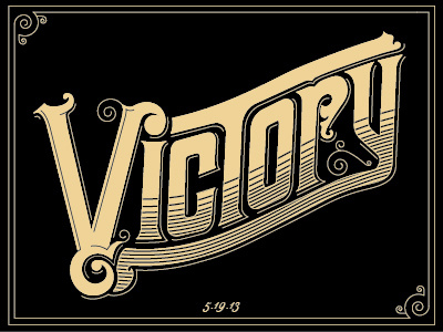 Gift for Victory hand lettering