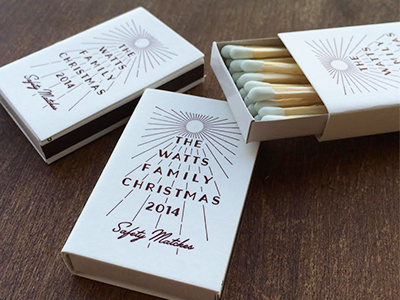 Family Christmas christmas holidays matchbox typography