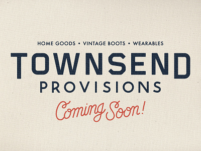Townsend Provisions logo script type